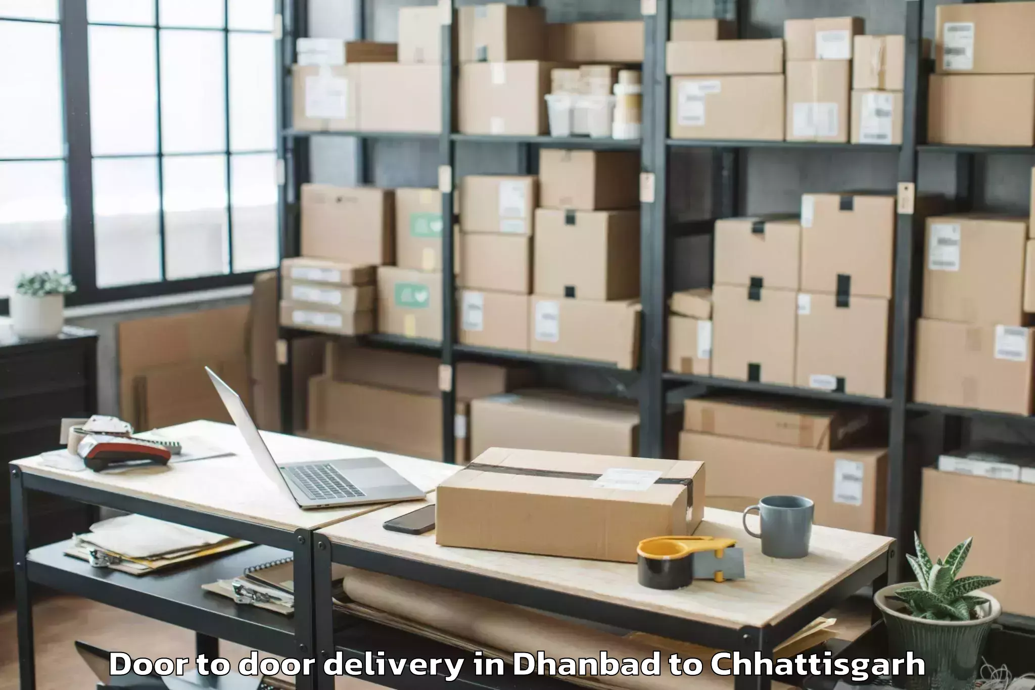 Trusted Dhanbad to Mahasamund Door To Door Delivery